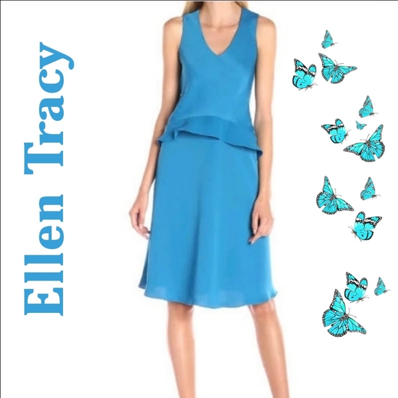 Ellen Tracy Dresses & Skirts - NWT ELLEN TRACY Gorgeous asymmetrical peplum top dress
